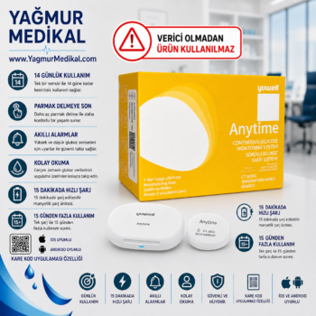 Anytime CT3 sürekli glikoz izleme sistemi CGM sensörü